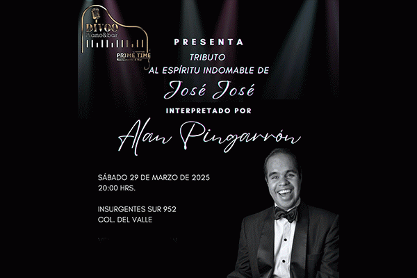 Tributo al espíritu indomable de José José interpretado Alan Pingarrón